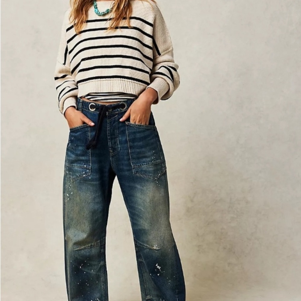 Free People Moxie Barrel Jeans Relaxed Fit